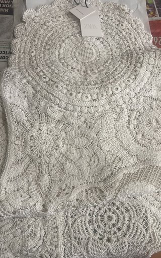 Vestido Zara Crochet Blanco