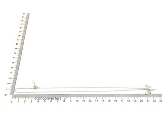 gargantilla plata 925mm con piedra con circonita 22cm