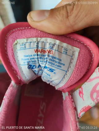 Zapatillas Heelys Talla 35 Rosas y Blancas