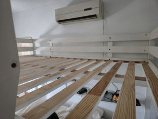 Cama litera matrimonio madera