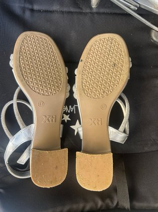 Sandalias Xti Plata Brillantes