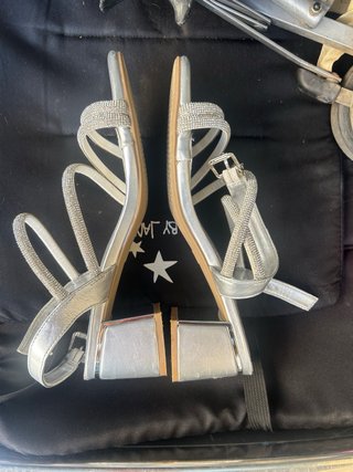 Sandalias Xti Plata Brillantes