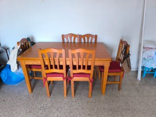 Conjunto comedor provenzal madera
