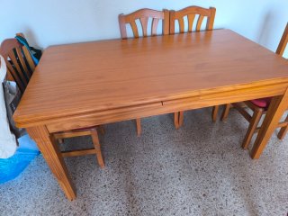Conjunto comedor provenzal madera