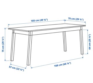 Mesa IKEA y 6 Sillas Blancas