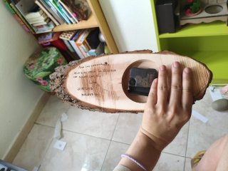 Reloj de madera artesanal Bulgaria