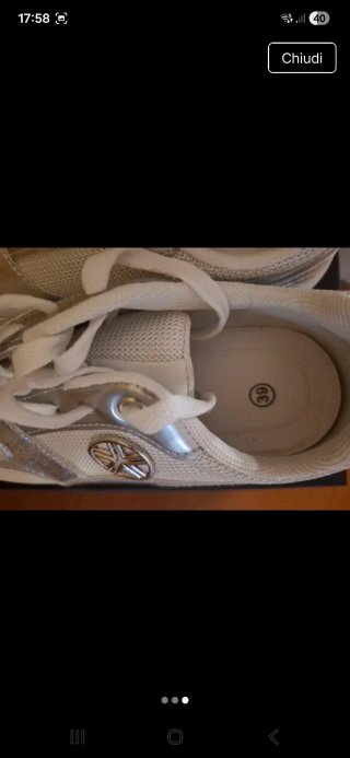 Scarpe donna bianche e argento