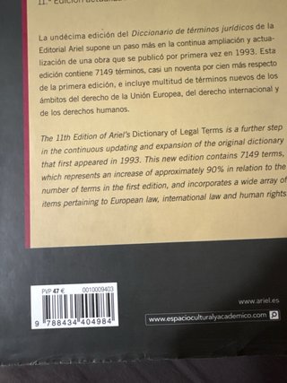 Diccionario de términos jurídicos Inglés-Español