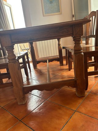 Mesa comedor madera y 6 sillas