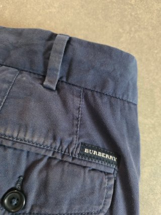 Pantaloni Chino Burberry Uomo Blu Navy Taglia 52