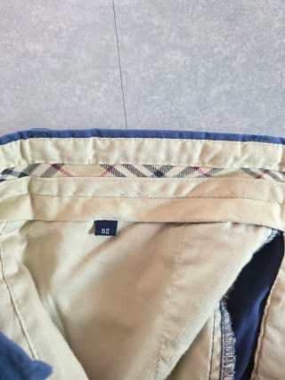 Pantaloni Chino Burberry Uomo Blu Navy Taglia 52