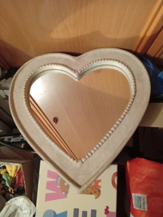 Espejo Corazón Blanco