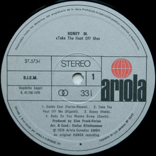 Boney M. Take The Heat Off Me LP 1979