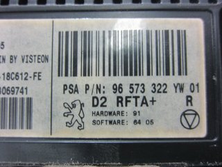 MANDO CALEFACCION / AIRE ACONDICIONADO PEUGEOT 407 96573322 1247536
