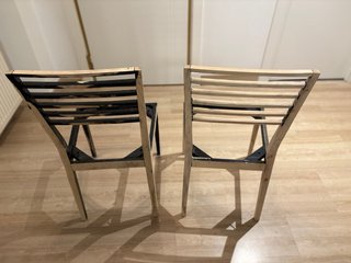 6 Sillas Comedor Madera Tapizado Beige