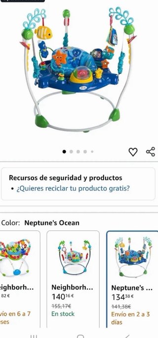 Saltador para bebé temática marina