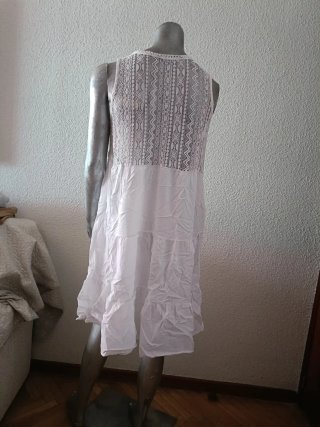 Vestido blanco encaje talla única