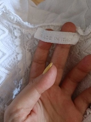 Vestido blanco encaje talla única