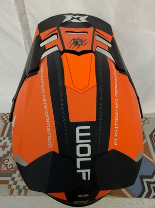 Casco Axxis The Jackal Negro Naranja
