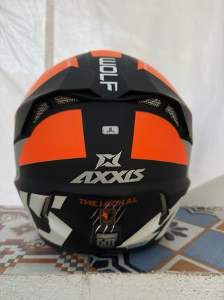 Casco Axxis The Jackal Negro Naranja