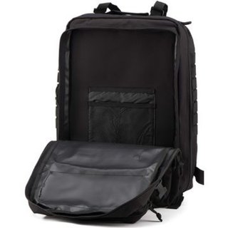 Mochila Táctica 50L Negra + 2 Parches