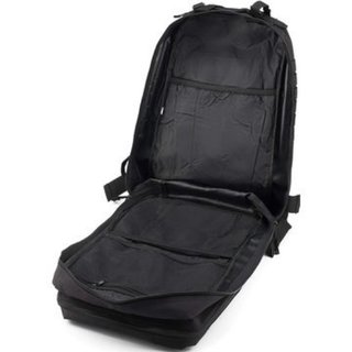 Mochila Táctica 50L Negra + 2 Parches