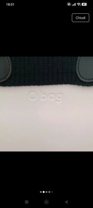 Borsa O bag bianca e nera
