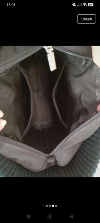 Borsa O bag bianca e nera