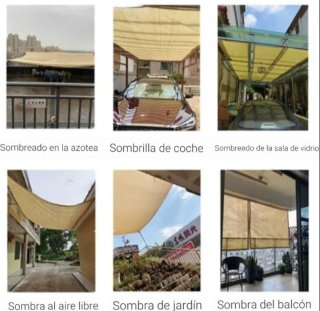 2 tende beige da 3x2 per esterni