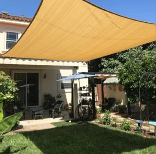 2 tende beige da 3x2 per esterni