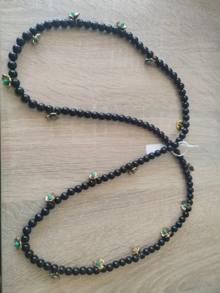 Collar perlas negras