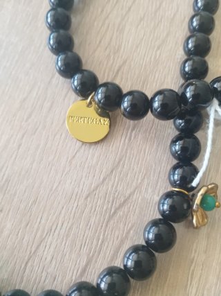 Collar perlas negras