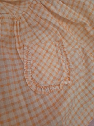 Vestido niña Juliana cuadros naranja