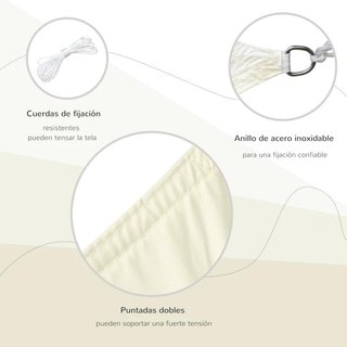 Toldo Vela Rectangular 6x4 Anti UV Color Beige