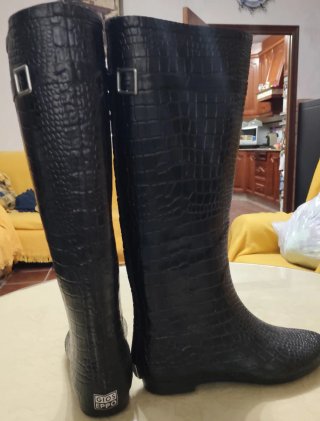 Botas altas Giuseppo negras de goma