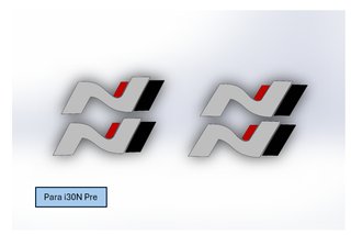 Pegatinas 3D para el faldón de i30N Pre