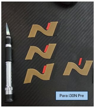 Pegatinas 3D para el faldón de i30N Pre
