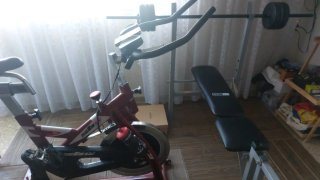 Bicicleta Spinning BH + Press Banca
