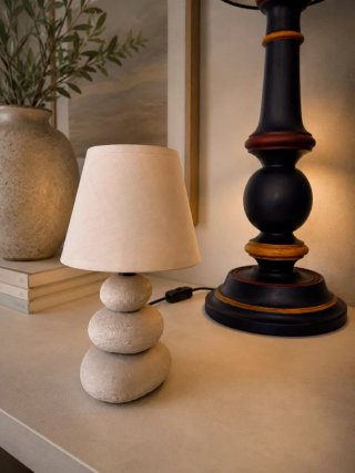Lote de 2 lámparas de sobremesa decorativas