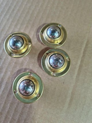 Set 4 rotelle girevoli in metallo mai usate
