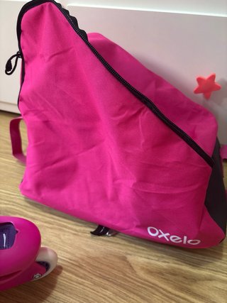 Conjunto Patines Oxelo Niña Rosa/Morado + Casco