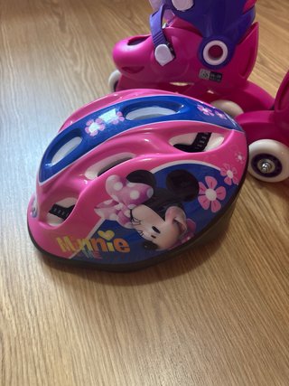 Conjunto Patines Oxelo Niña Rosa/Morado + Casco