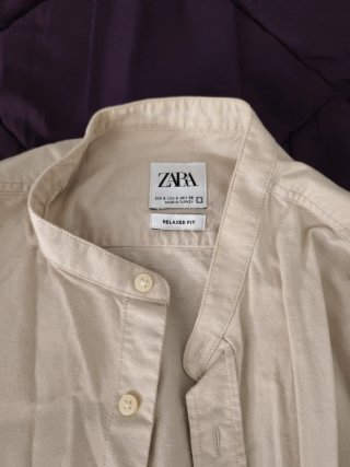 Camisa Zara beige hombre