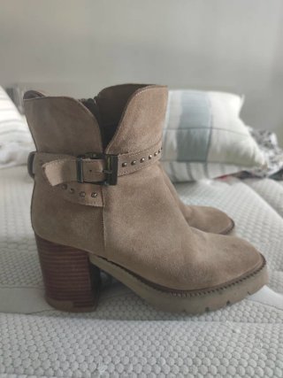 Botines Alma en Pena de ante beige – Talla 40