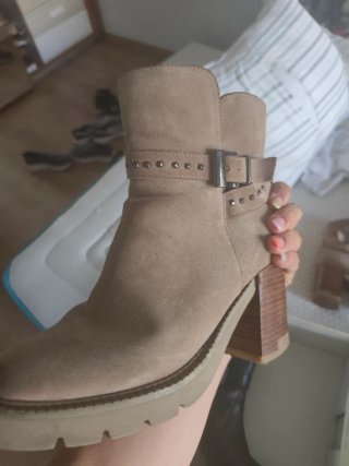 Botines Alma en Pena de ante beige – Talla 40