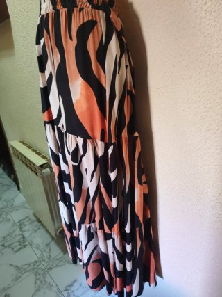 Falda larga estampada talla única