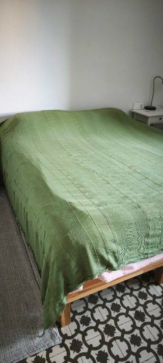 Manta verde algodón 3x2m