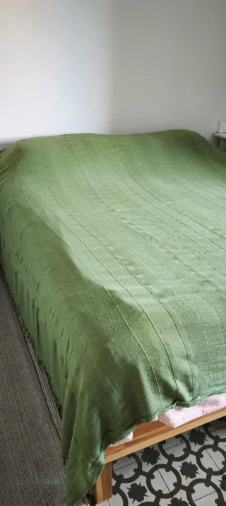Manta verde algodón 3x2m