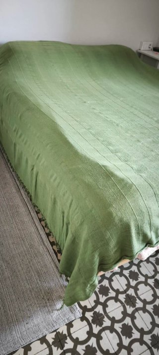 Manta verde algodón 3x2m