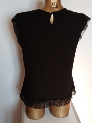 Maglia OVS nera con trasparenze taglia L